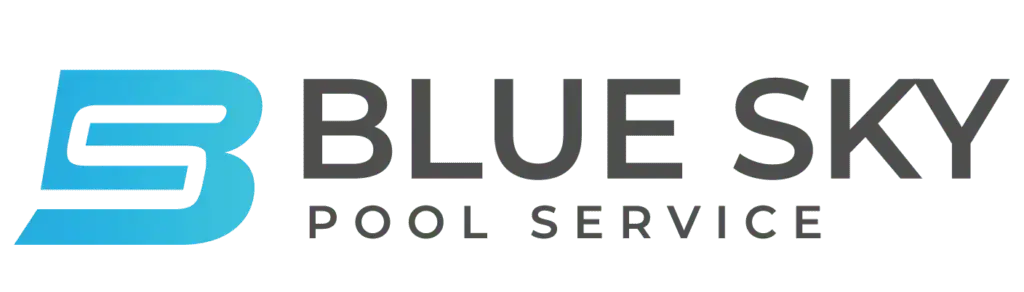 Blue sky pool service logo.